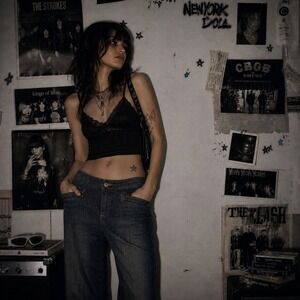 Vintage Y2K ie Relaxed Fit Mid Rise‎ Bootcut Jeans Sz 12 Dark Wash Indie Sleaze